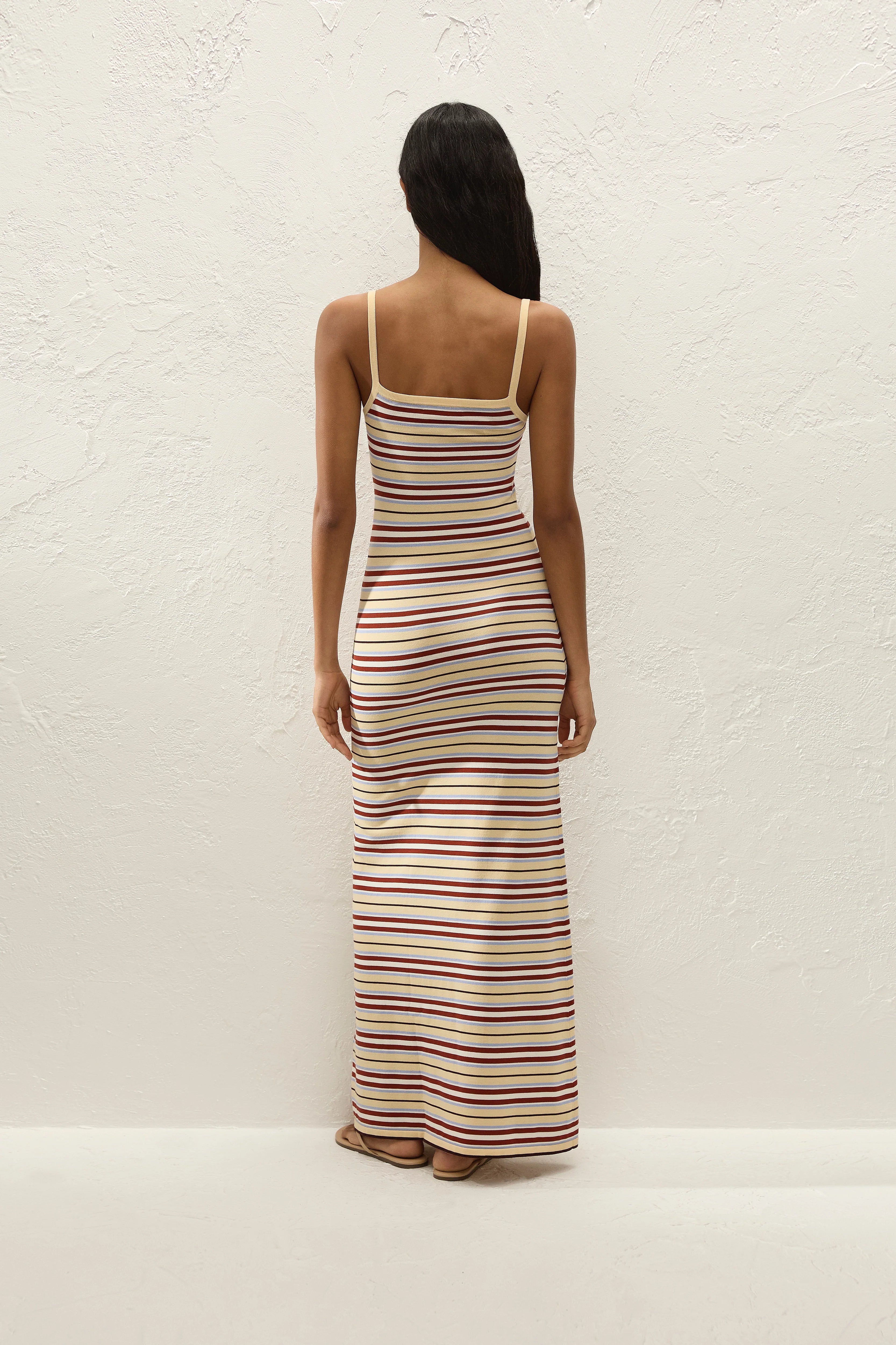 Doris Midi Dress Cila Stripe Butter
