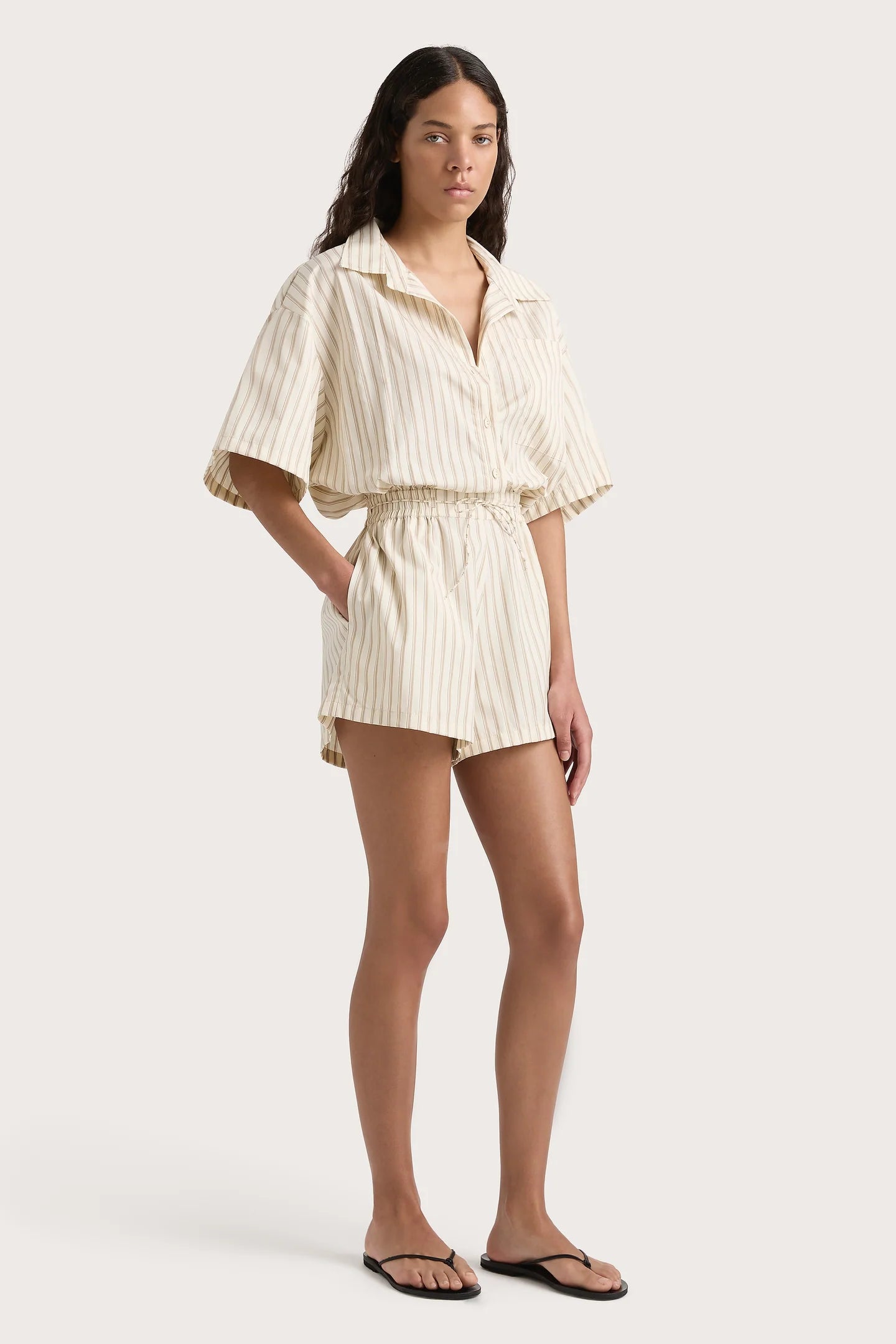 Faia Playsuit Shadow - Stripe Butter