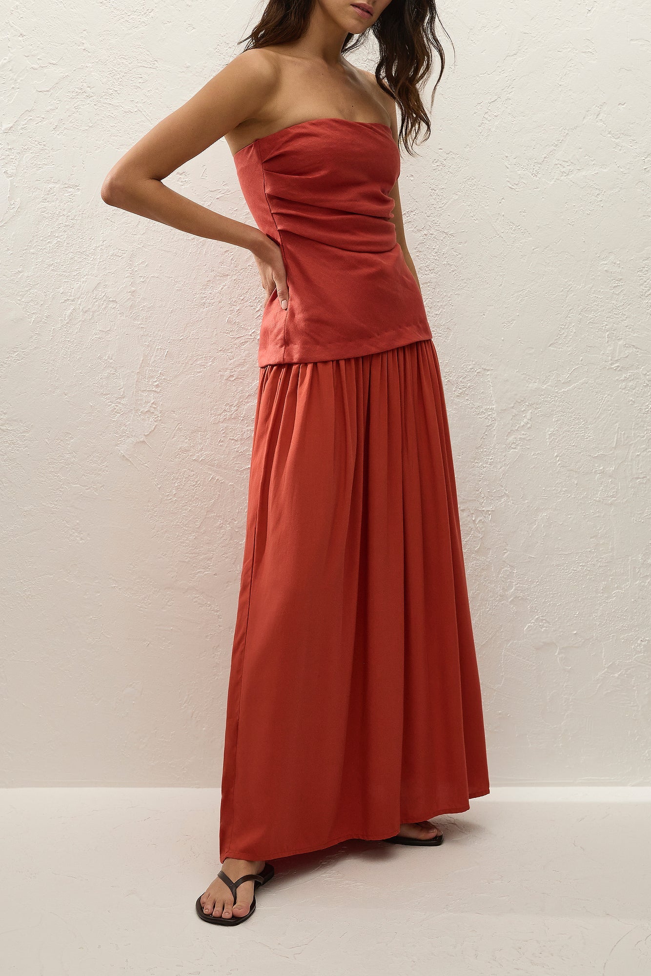 Hedy Maxi Dress - Dusty Tomato