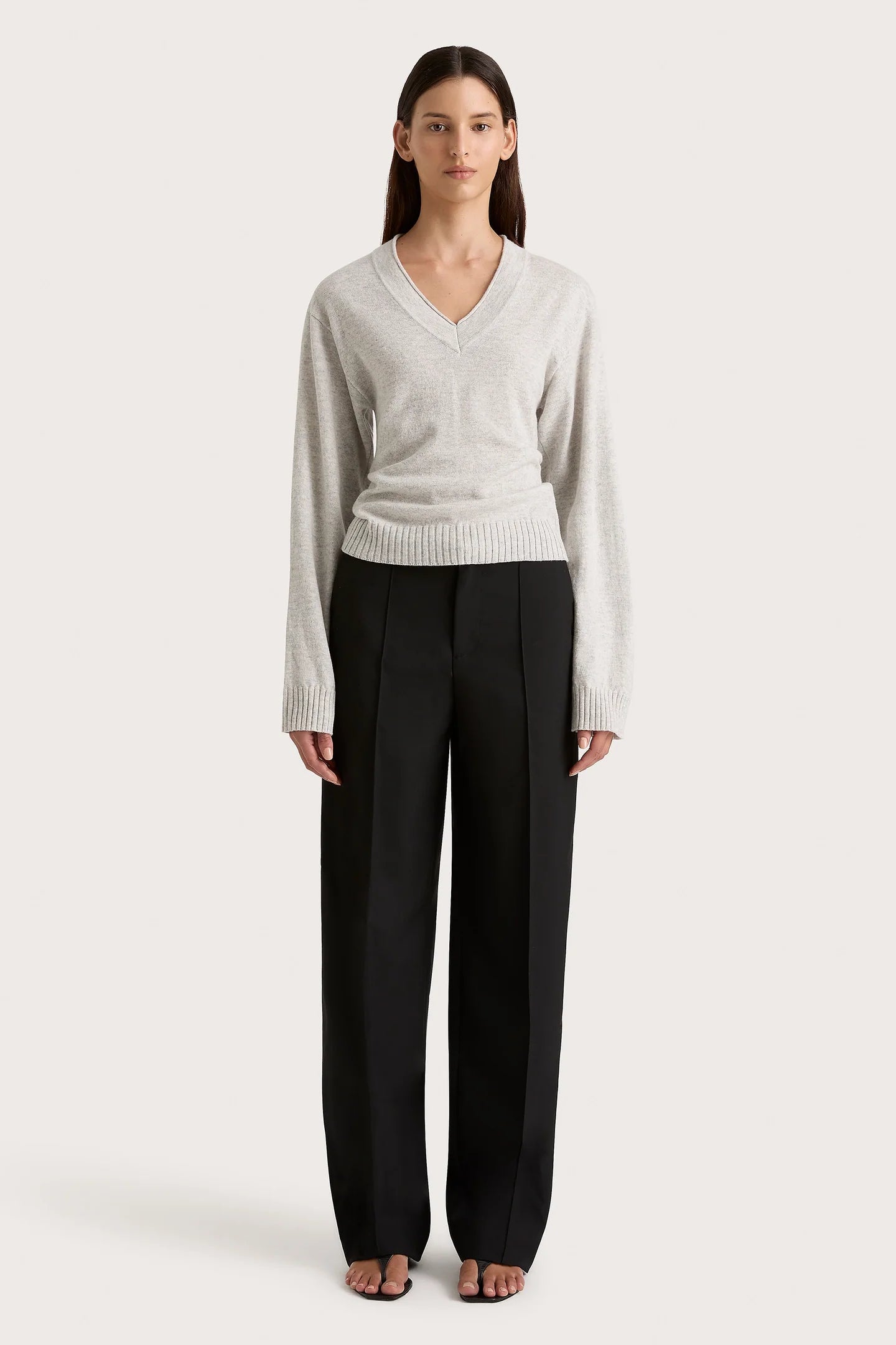 FREDERIKKE CASHMERE SWEATER - GREY MARLE