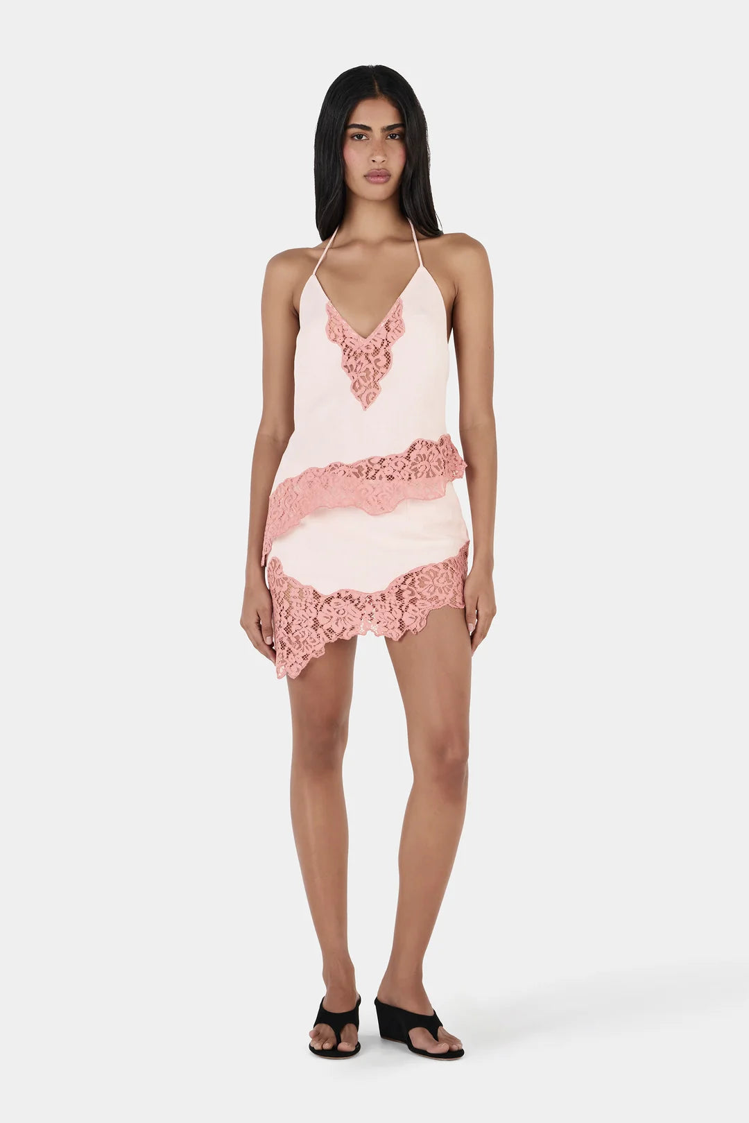 Nera Halter Top Pink Two Tone