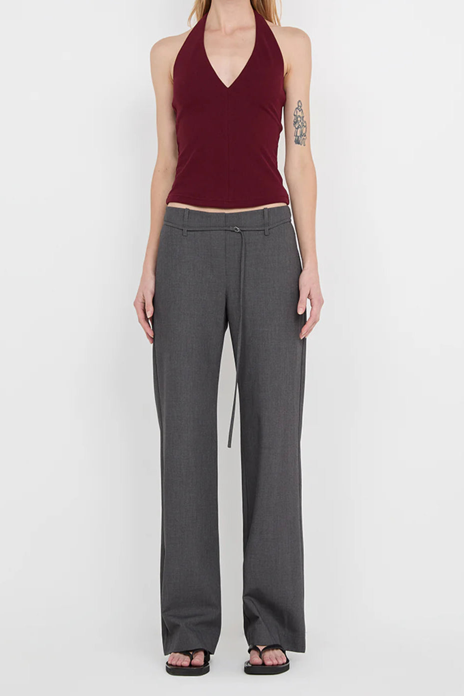 IONE HALTER TOP - PLUM