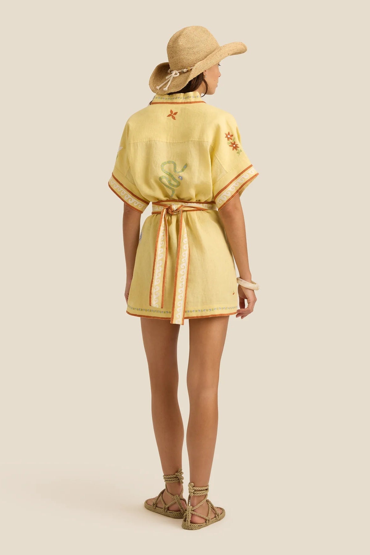 LENNON MINI DRESS - CHARM EMBROIDERY