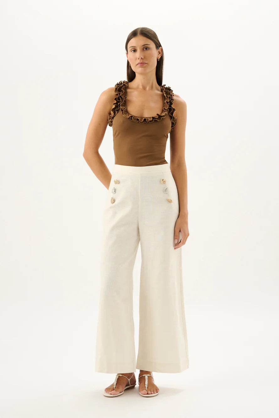 WAVERLY PANT - ECRU