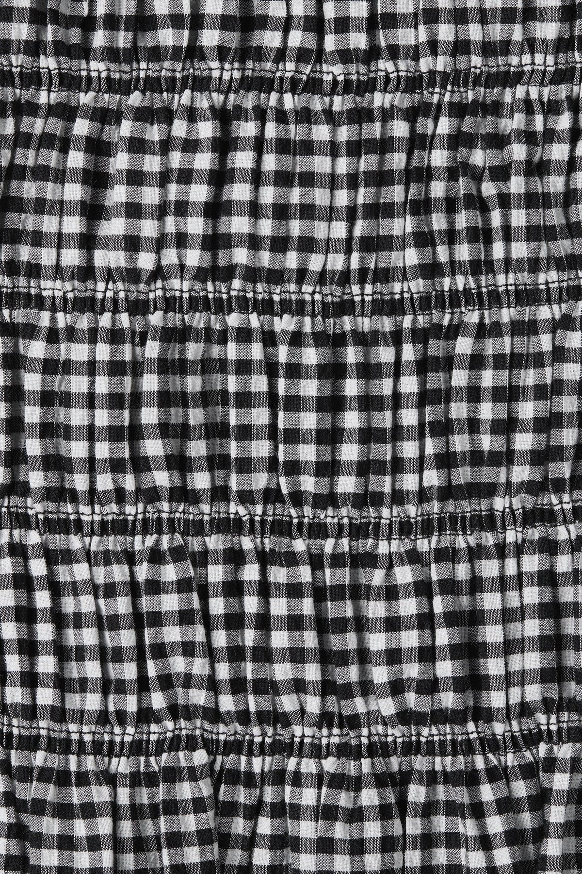 Leya Top Cantinho Gingham Black