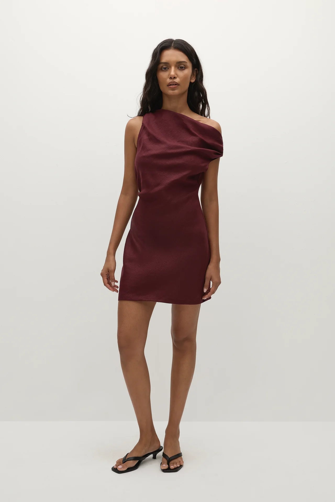 SUIS MINI DRESS BORDEAUX