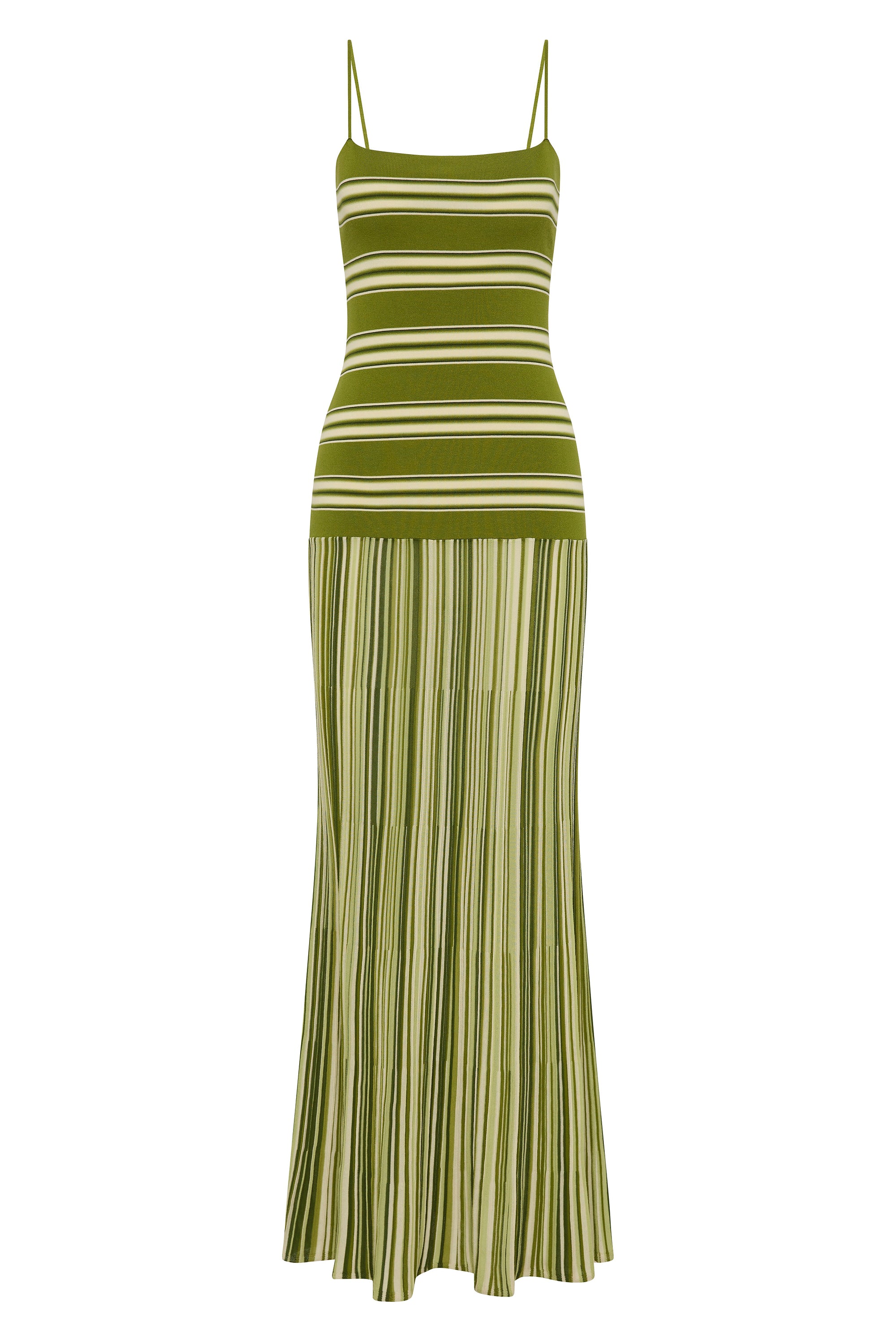 ESENIA KNIT DRESS - Ombre Stripe Macro