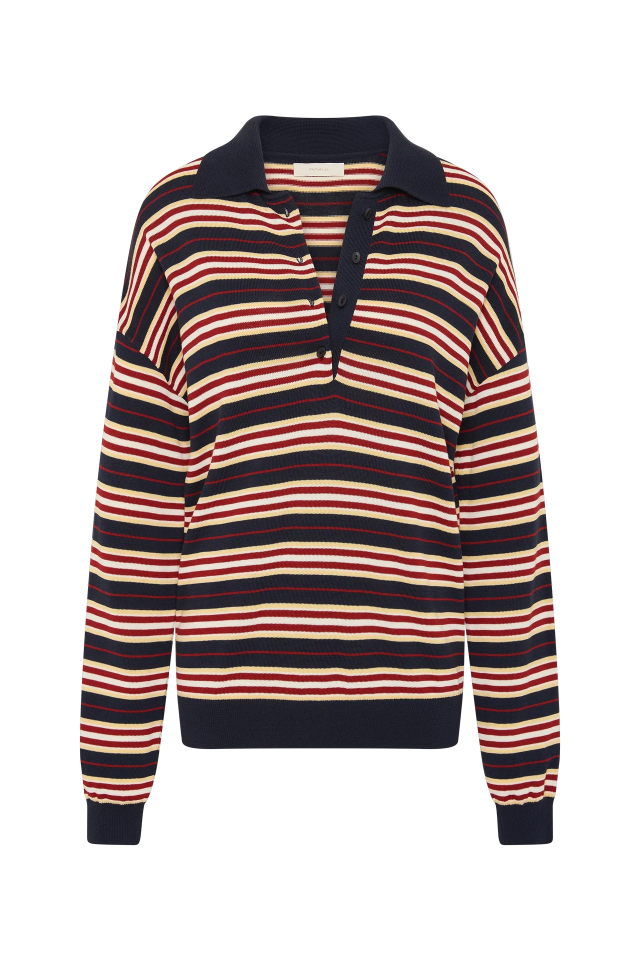 Harlow Oversized Polo Cila Stripe Navy