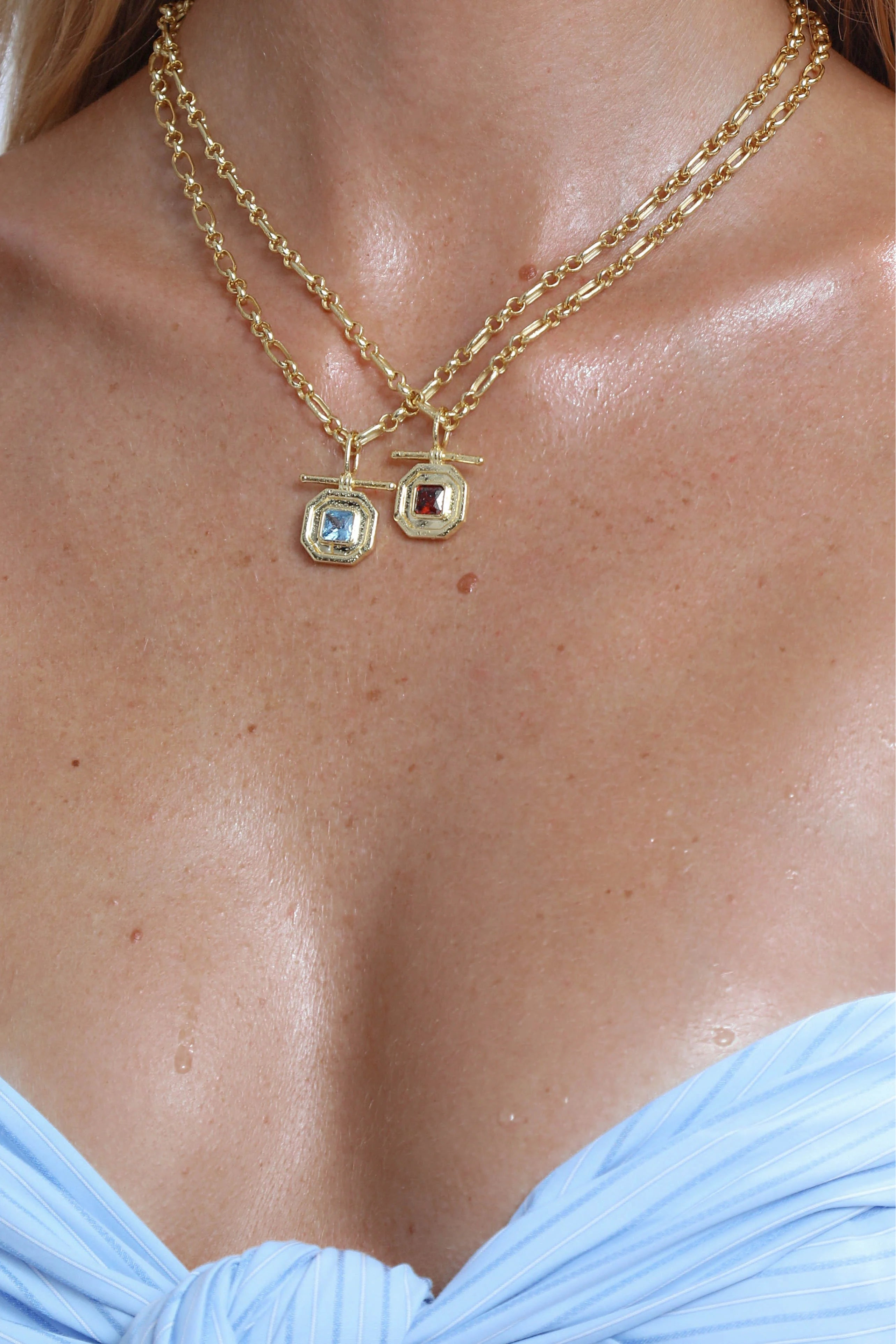 CLEO NECKLACE AQUAMARINE