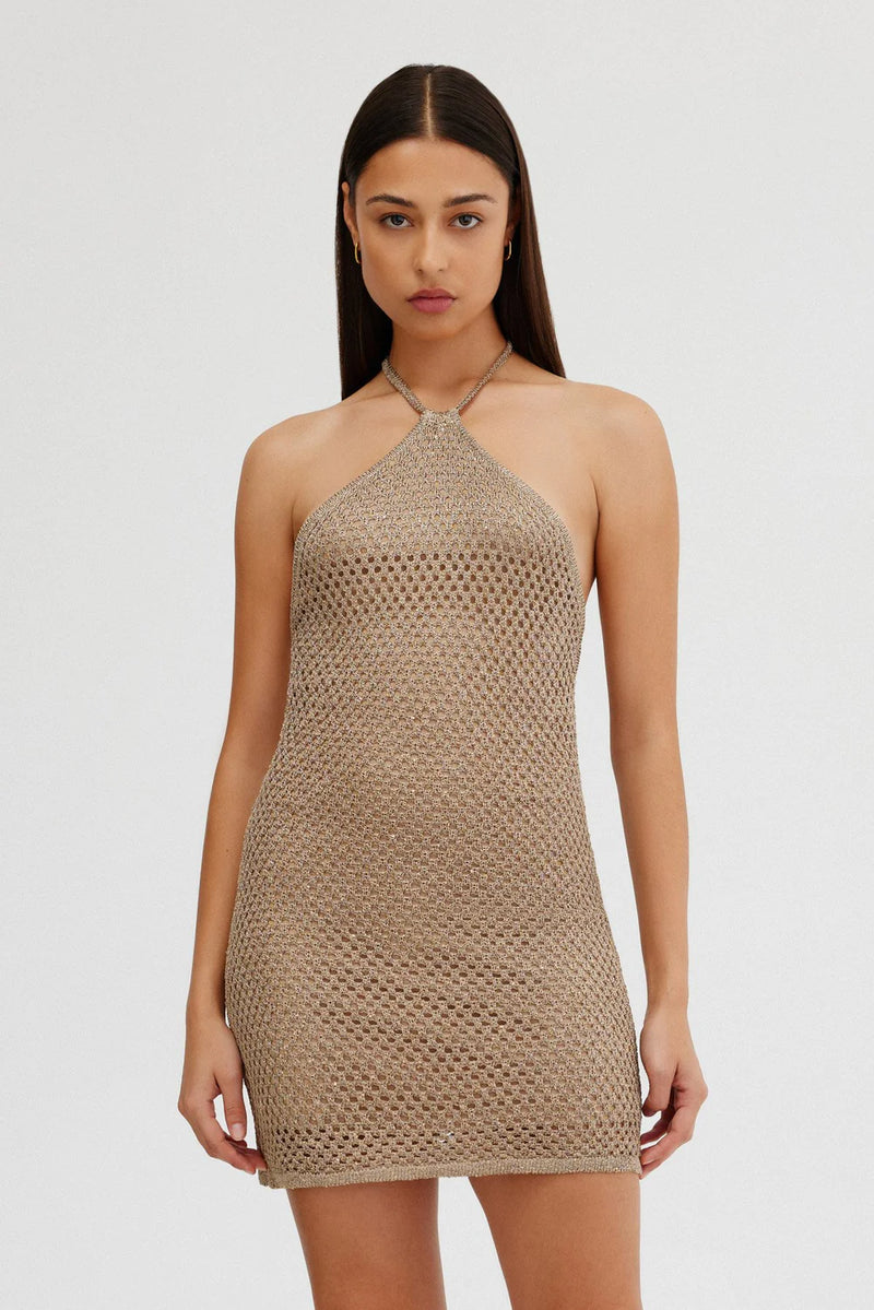 SIENNA MINI DRESS - GOLD