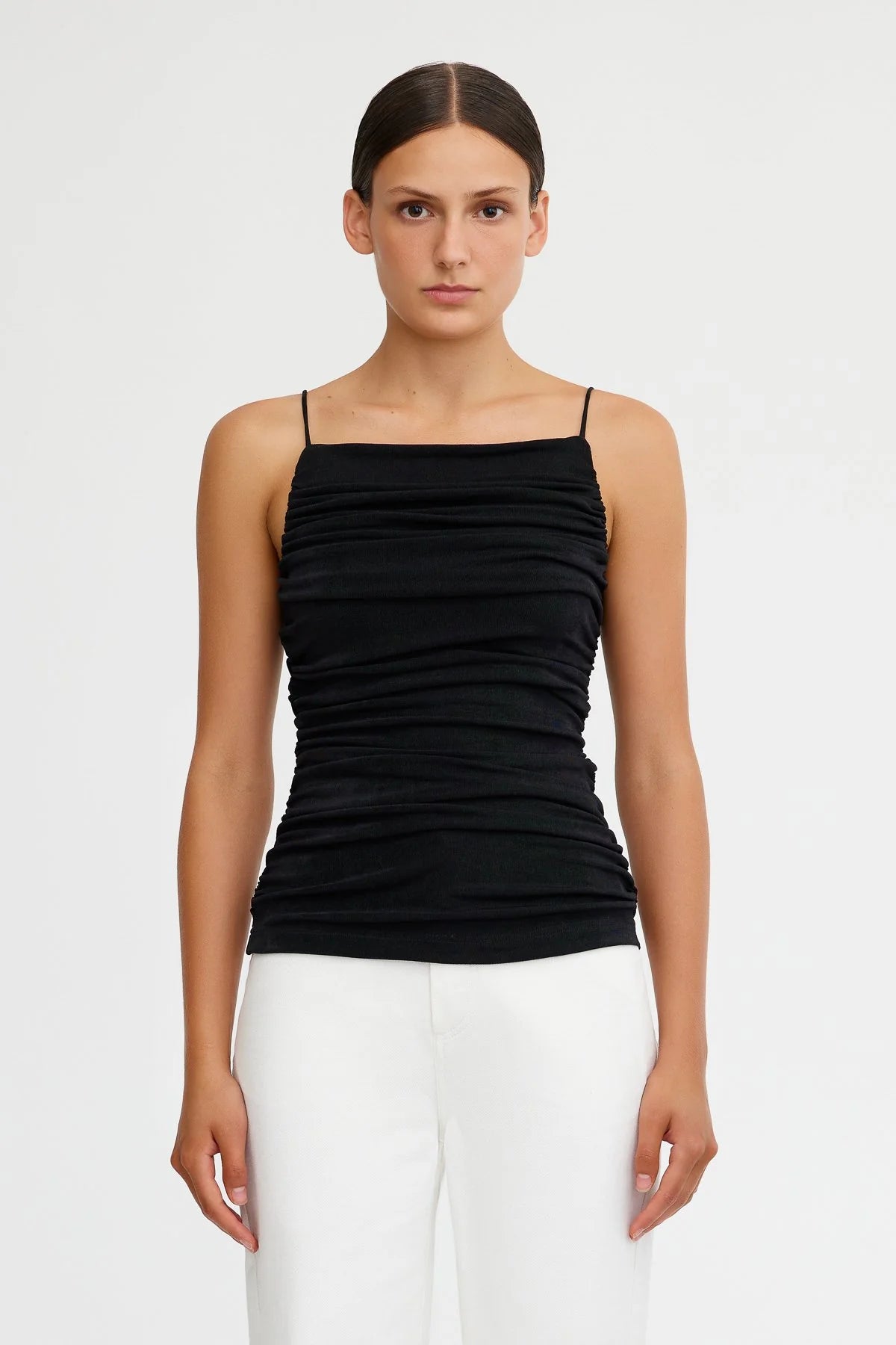 LUNA STRAPPY TOP - BLACK