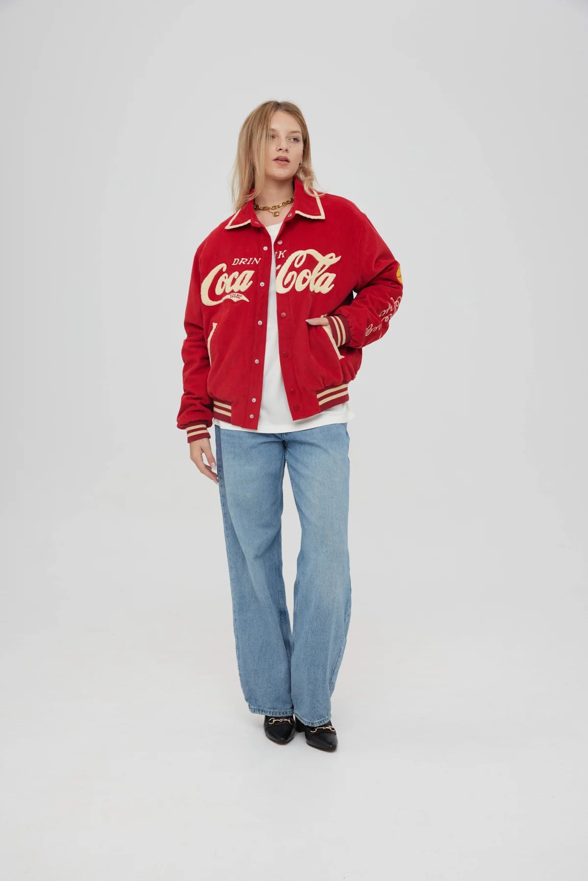 Classic Coke Varsity Jacket - red