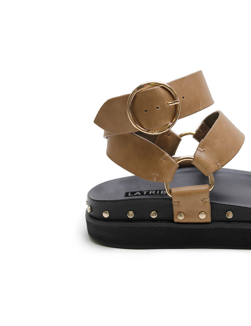STUDDED SANDAL - OLIVE