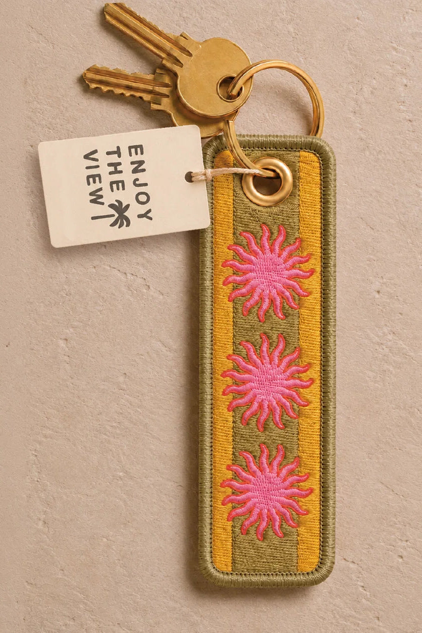 Sun Embroidered Keyring