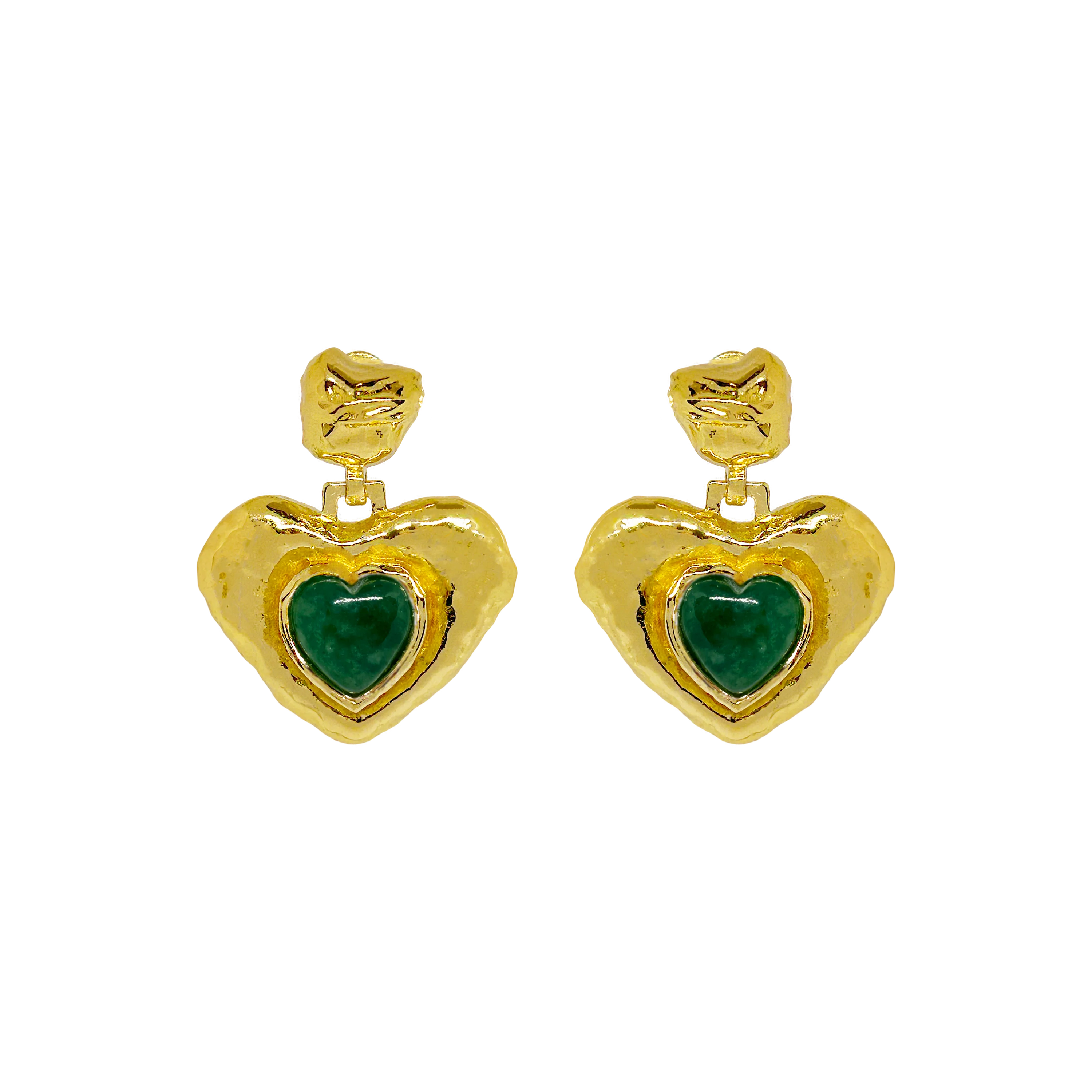 SURI EARRINGS - GREEN AVENTURINE