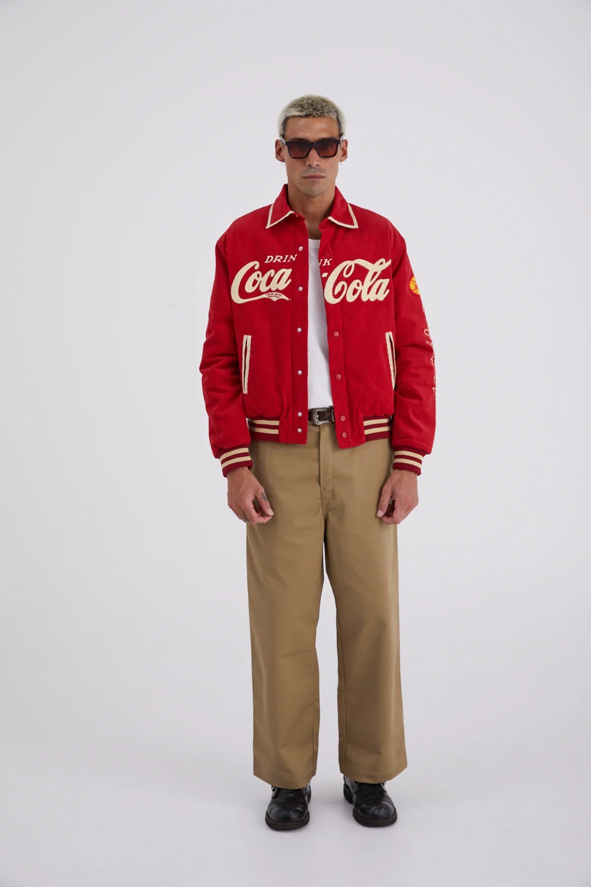 Classic Coke Varsity Jacket - red