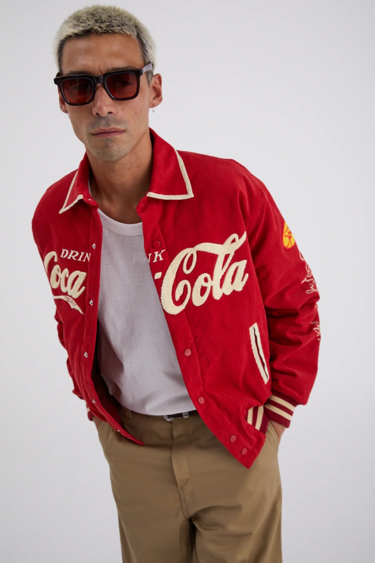 Classic Coke Varsity Jacket - red