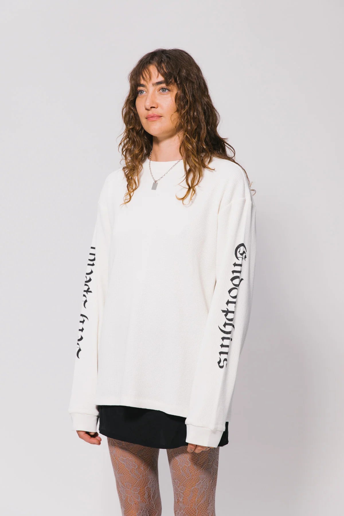 Endorphins LS Waffle Tee - Vintage White