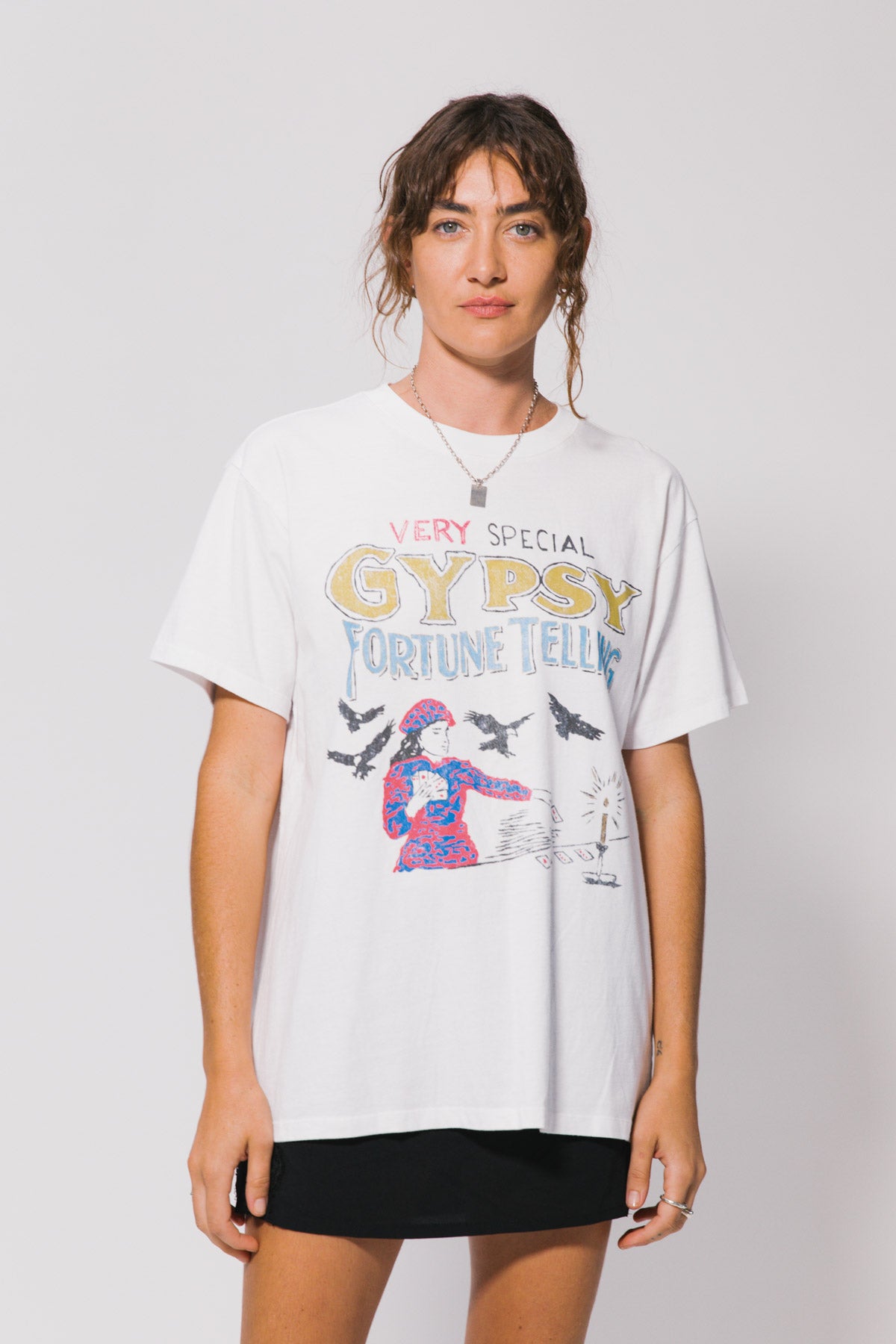 Fortune Teller Vintage Tee - White