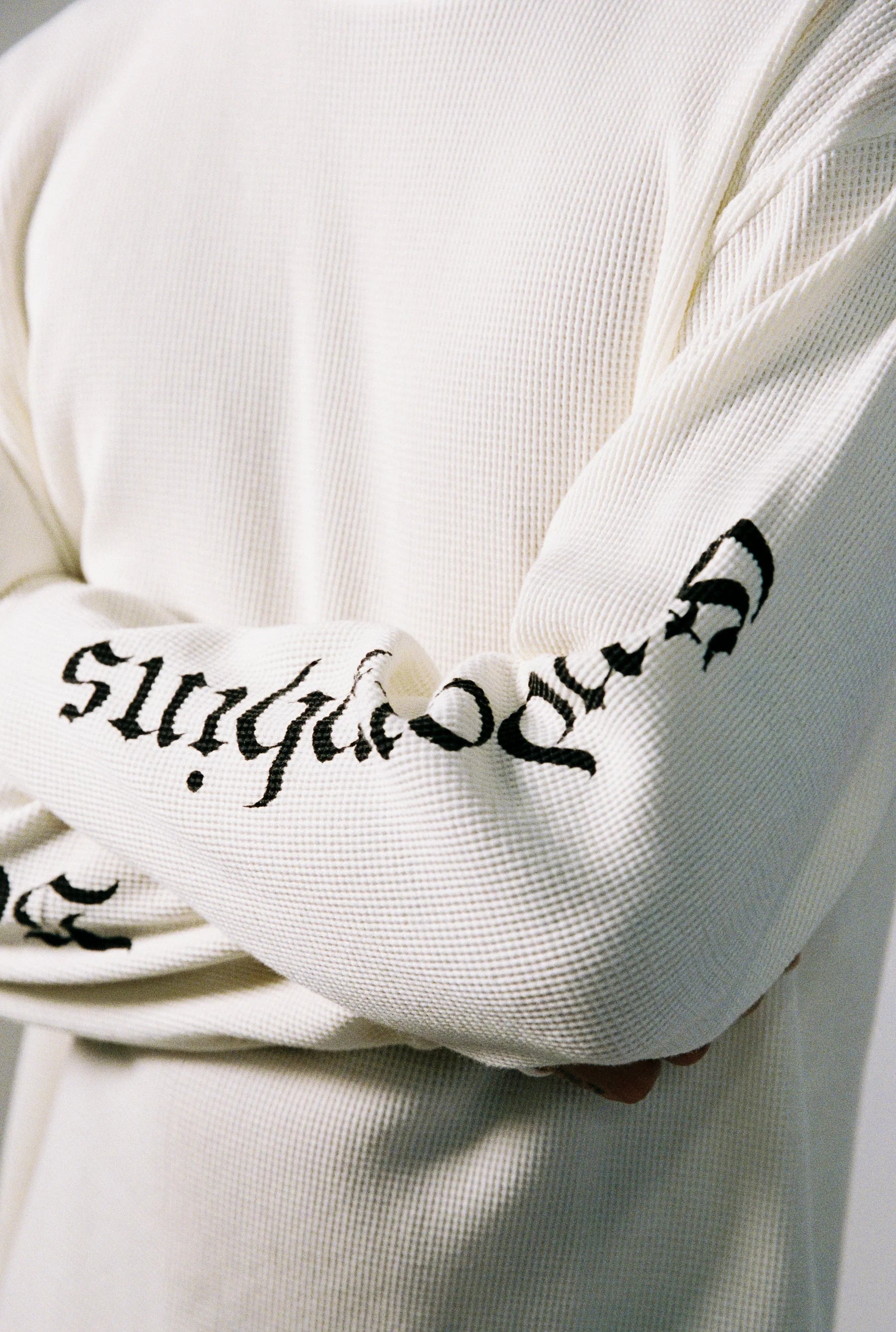 Endorphins LS Waffle Tee - Vintage White
