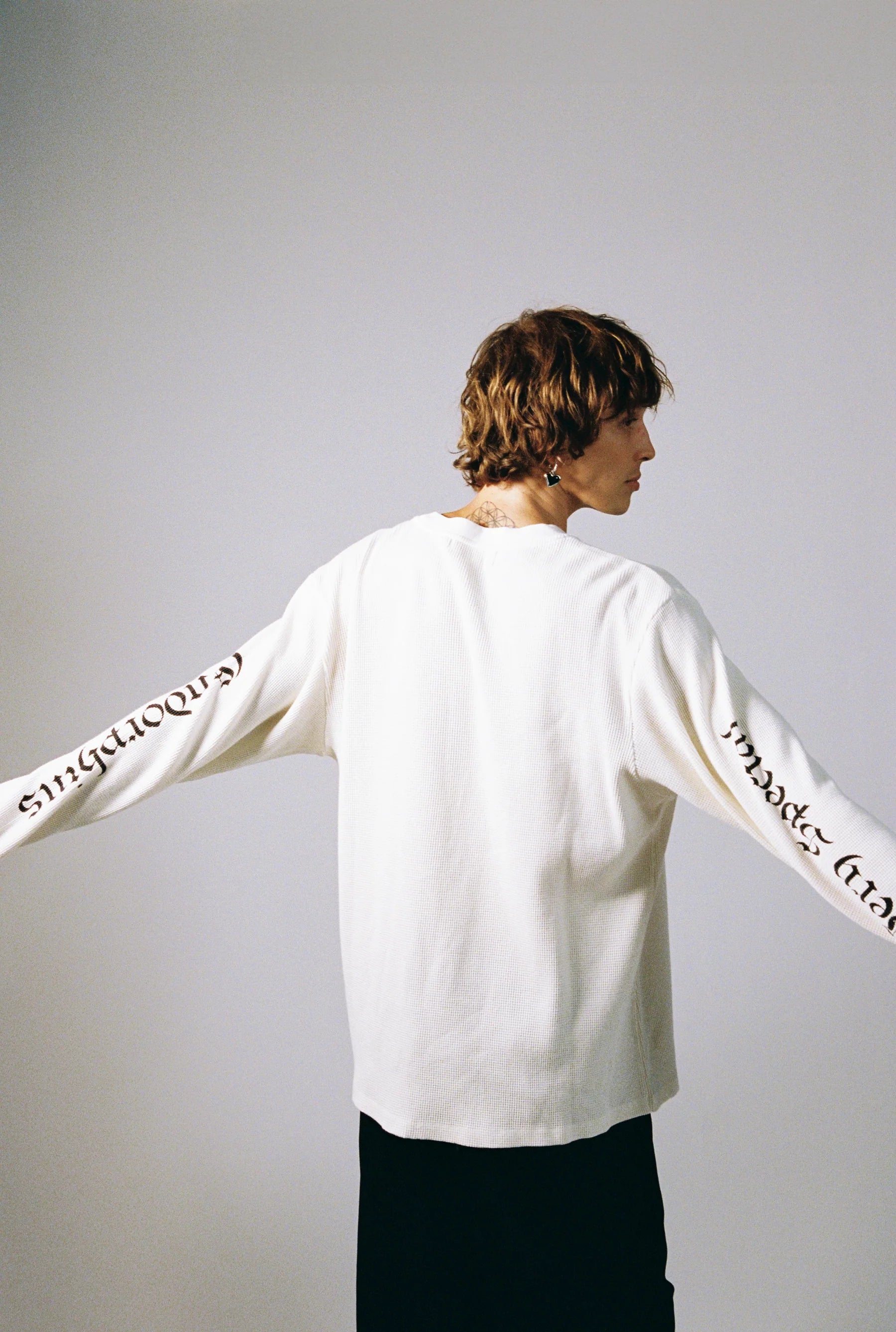 Endorphins LS Waffle Tee - Vintage White