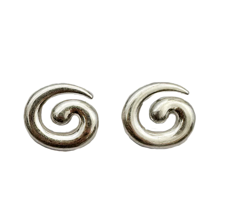 SWIRL EARRINGS - SILVER
