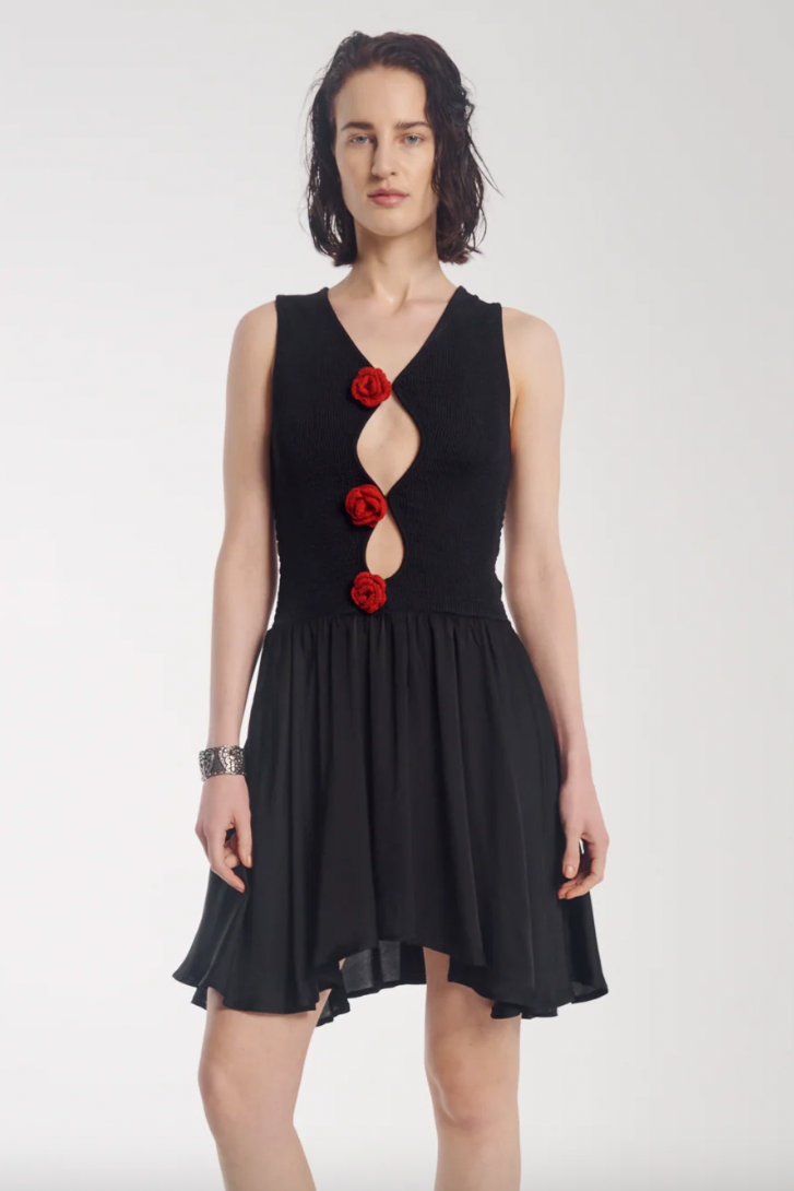 Couture Rose Vixen Satin Dress