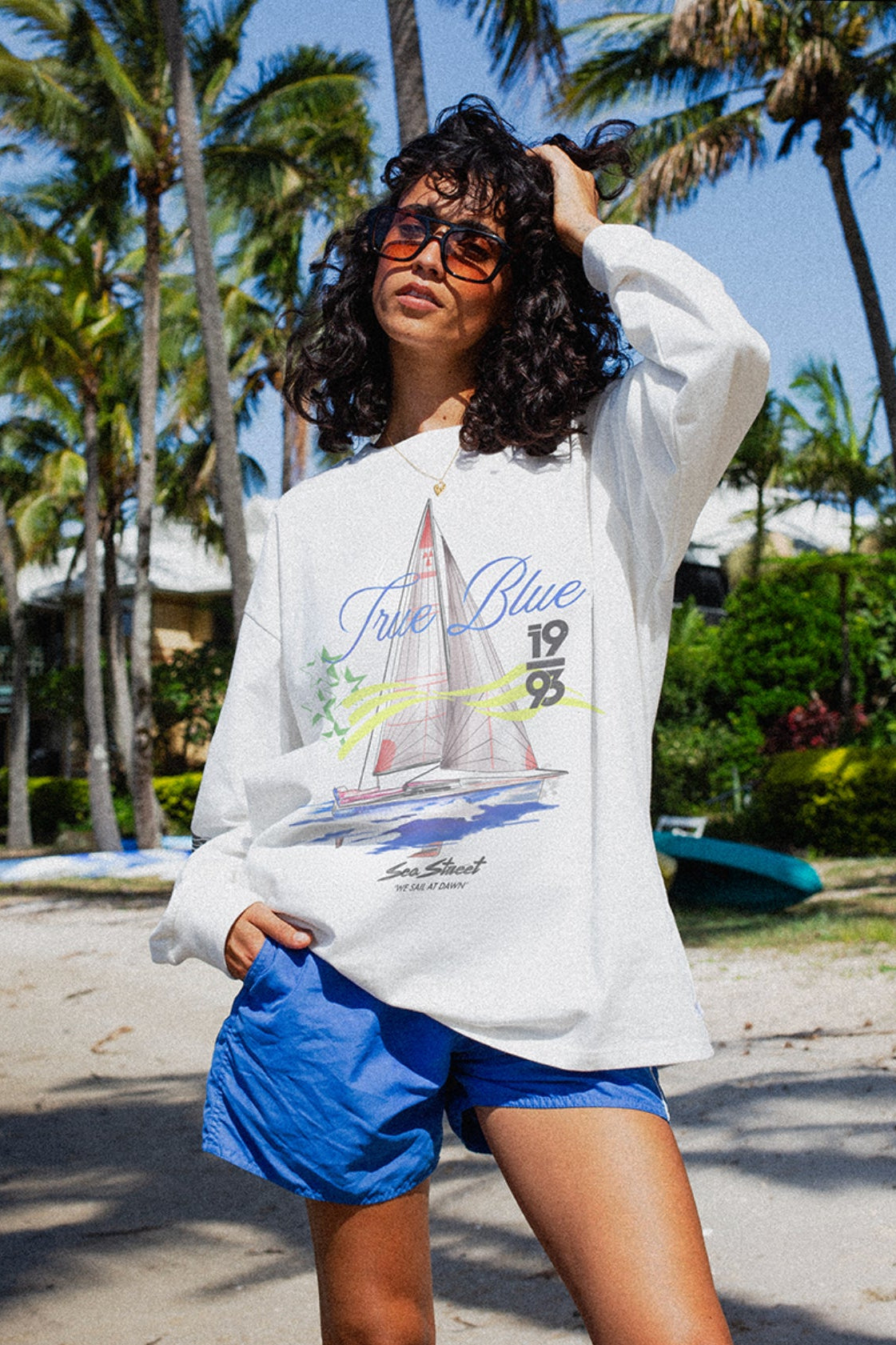 TRUE BLUE LONG SLEEVE
