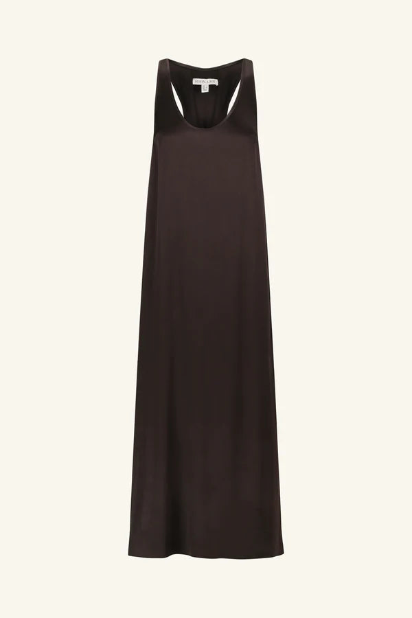 NORA TWIST BACK MIDI DRESS - BLACK