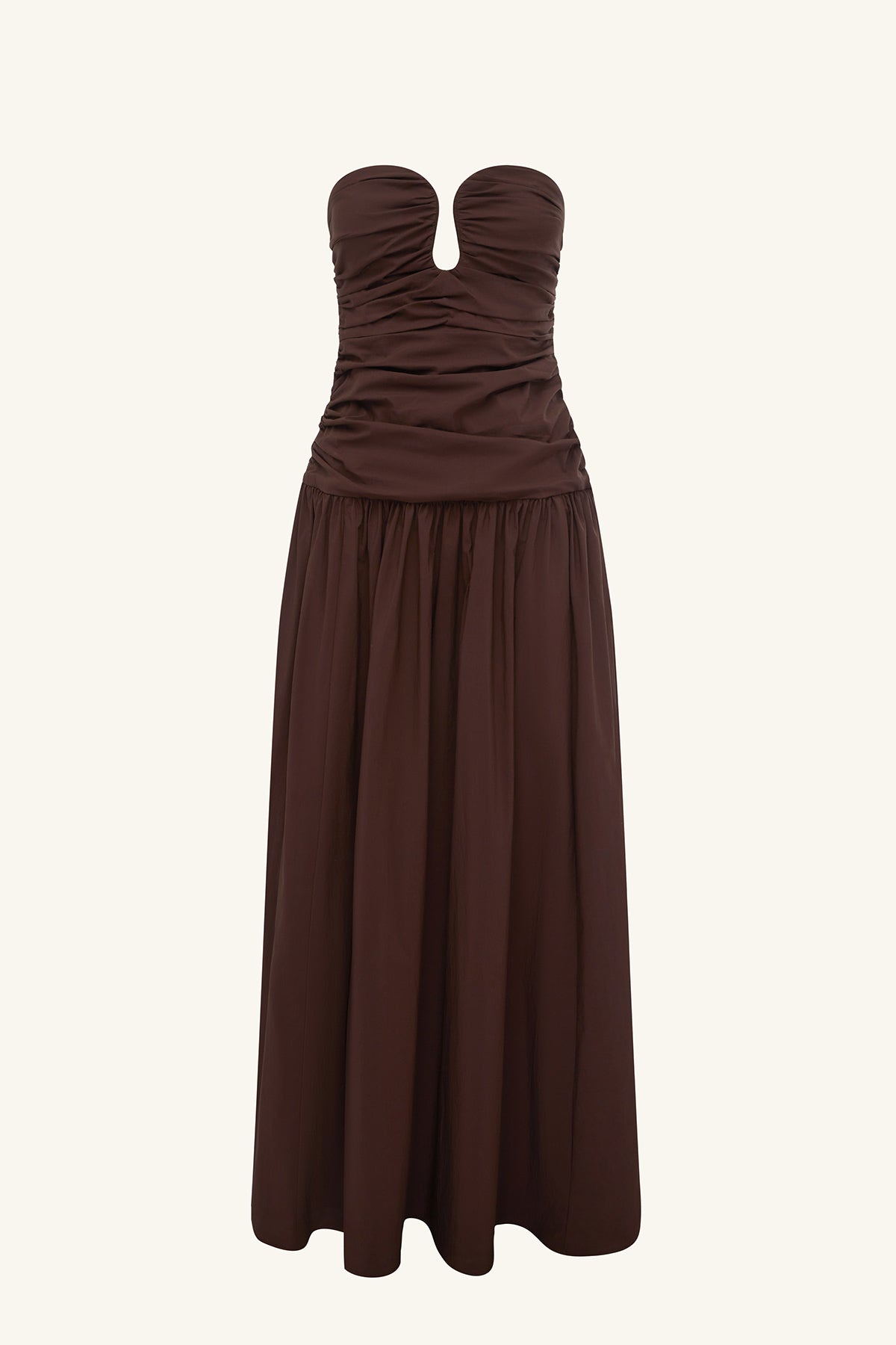 Campbell Fitted Drop Waist Maxi Dress - Ristretto