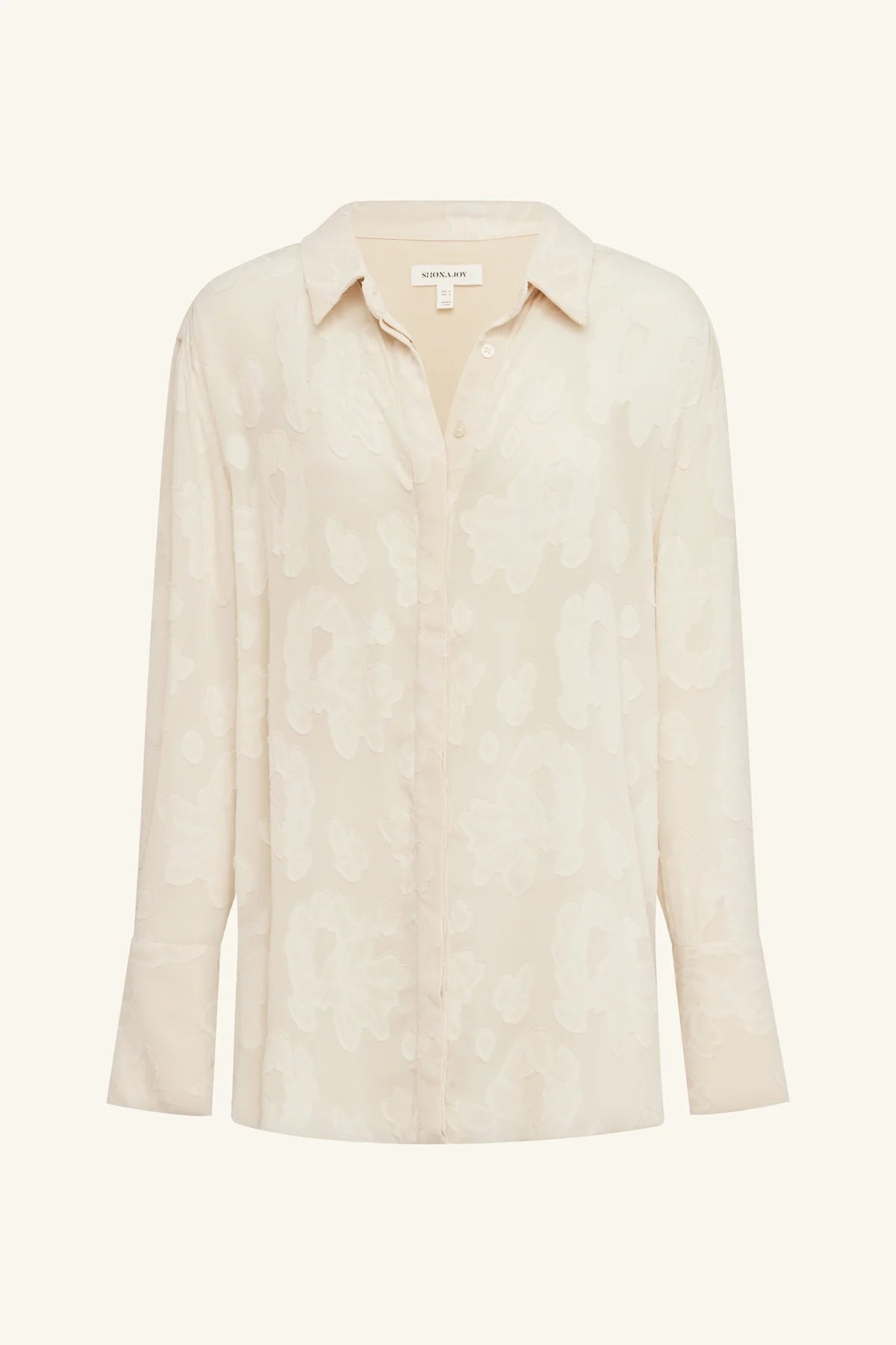 Bowery Jacquard Sheer Shirt - Bone
