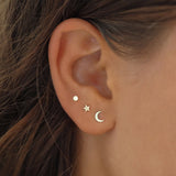 OVER THE MOON STUD - GOLD