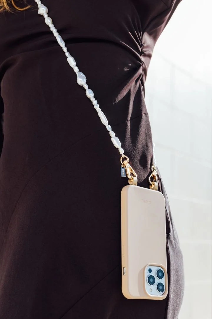 Moon Pearl Crossbody Phone Chain