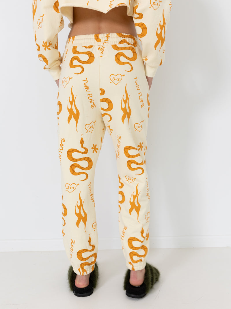 TRACK PANTS - RUST SNAKE