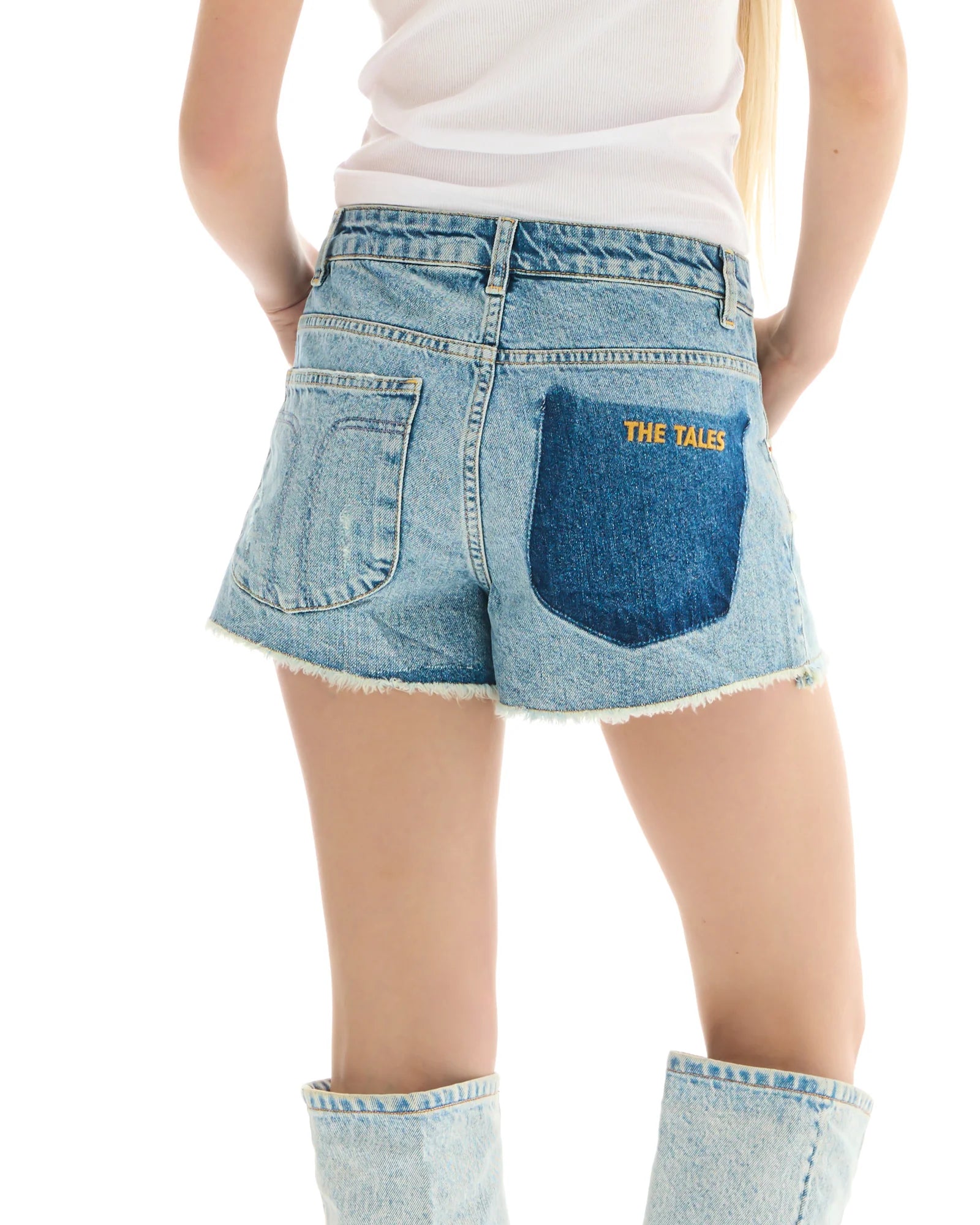 The Tales Panelled Denim Short
