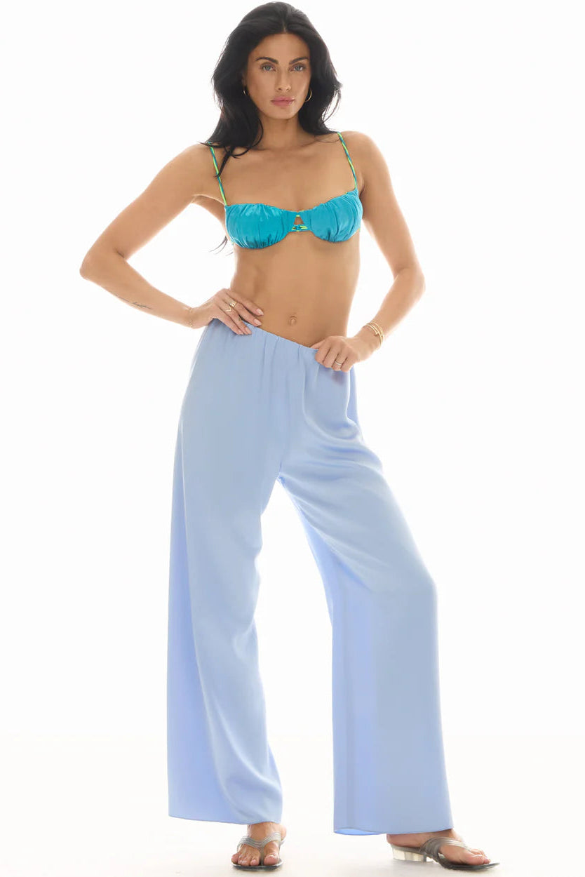 Waterfall Waist Satin Pants