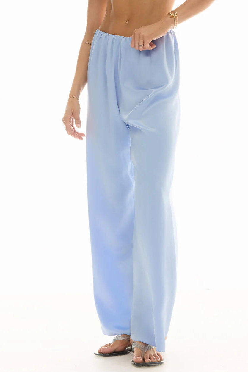 Waterfall Waist Satin Pants
