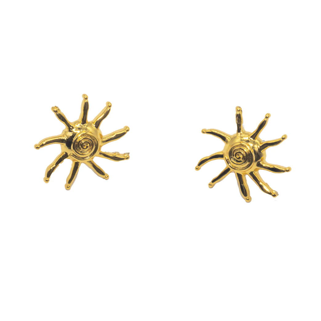 TANGALOOMA SUN STUD EARRINGS- GOLD