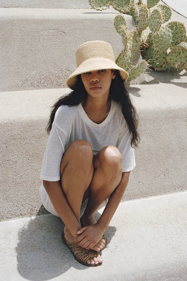 THE INCA BUCKET HAT - STRAW NATURAL
