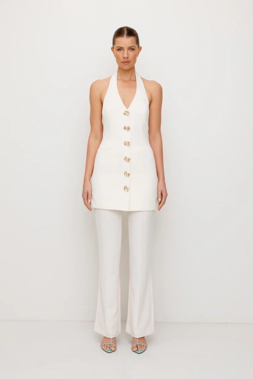 IRIDA VEST DRESS - IVORY