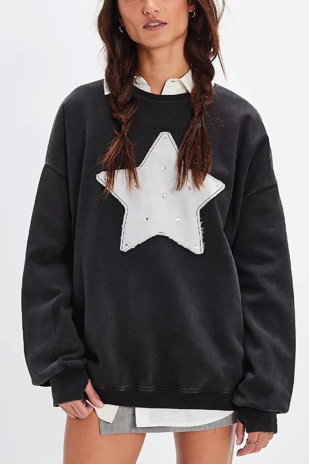 Rhinestone Star - Jump Jumper - Black Snow