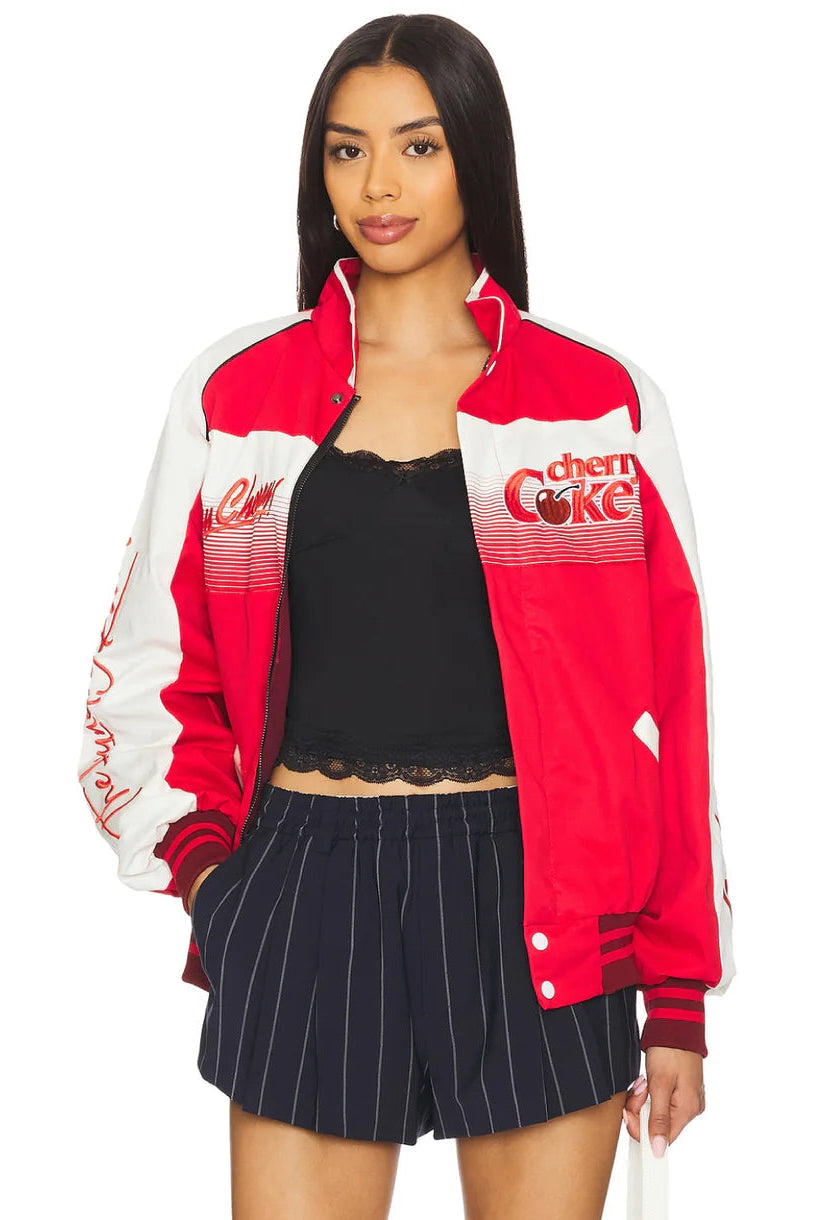 Very Cherry Coke - Racing Jacket - Red & White