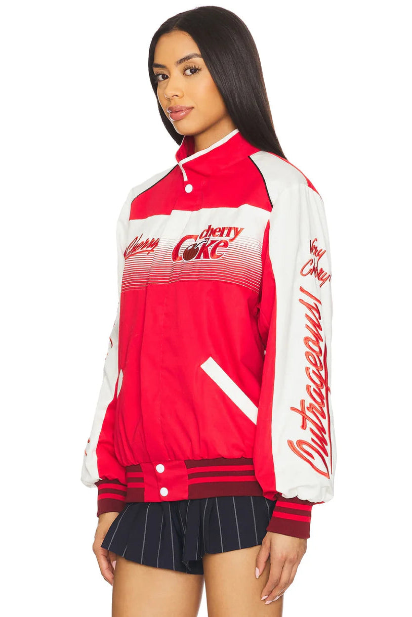 Very Cherry Coke - Racing Jacket - Red & White