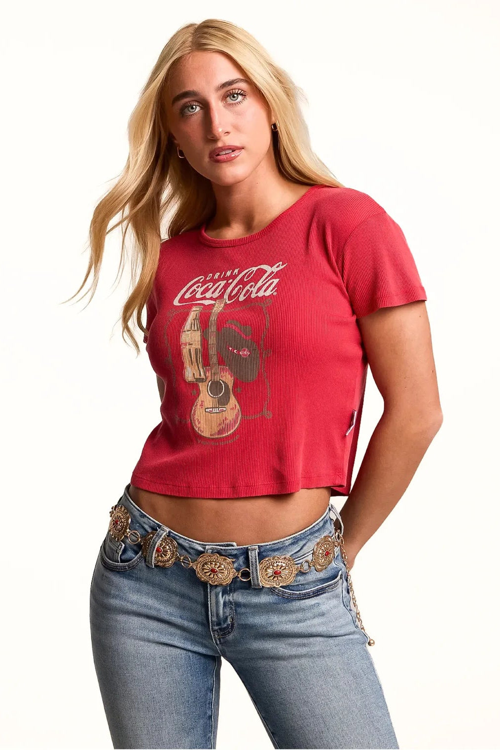 Coca Cola Country - Baby Tee - Vintage Red