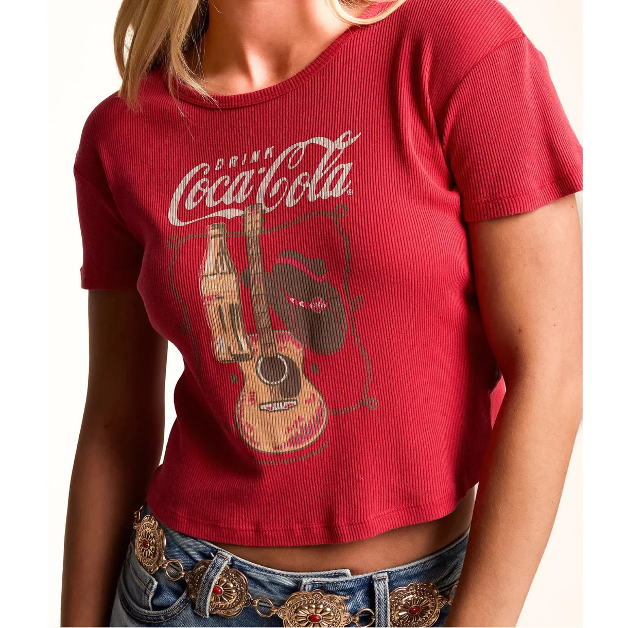 Coca Cola Country - Baby Tee - Vintage Red