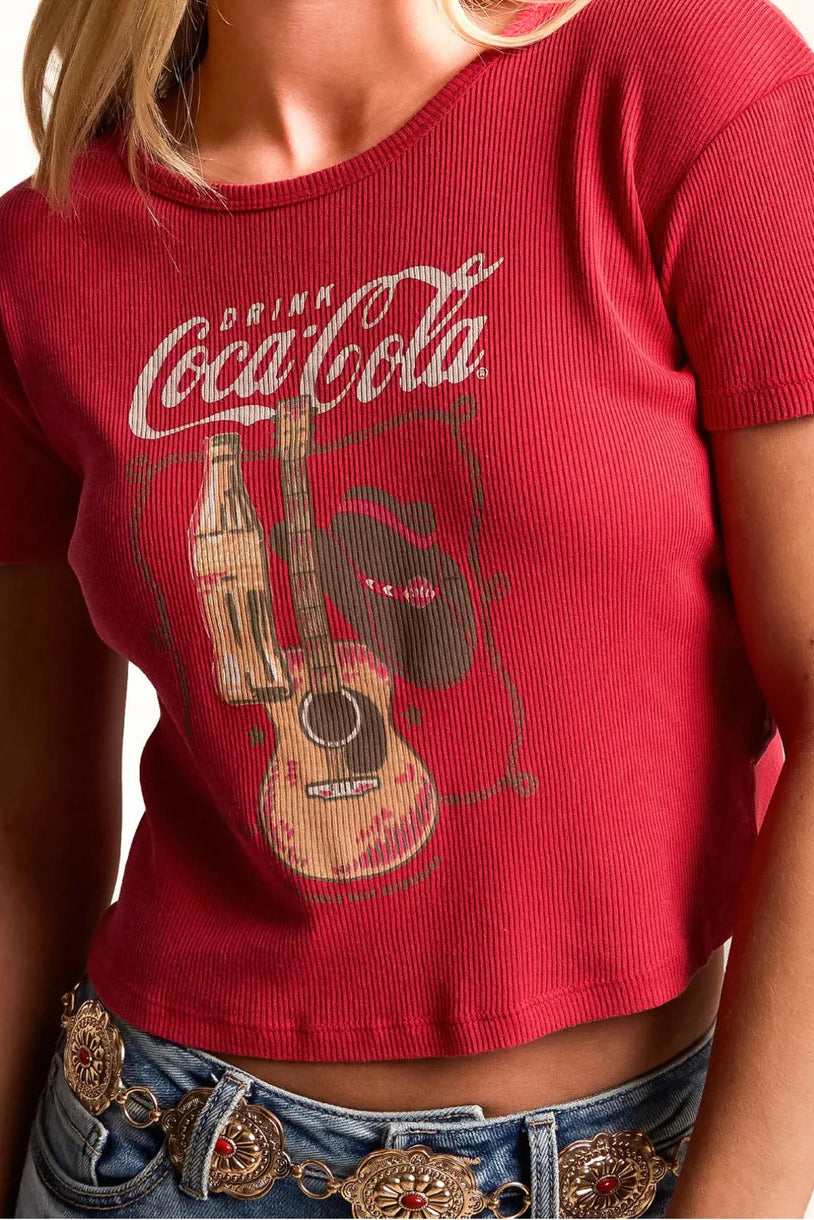 Coca Cola Country - Baby Tee - Vintage Red