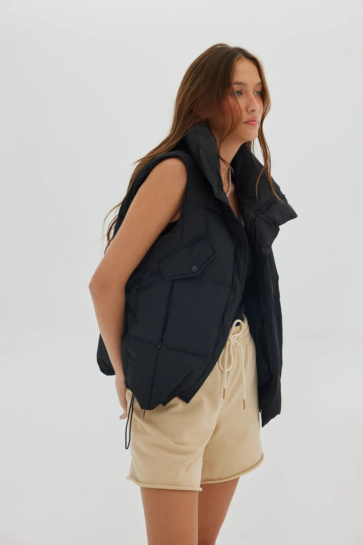 PUFFER VEST - BLACK