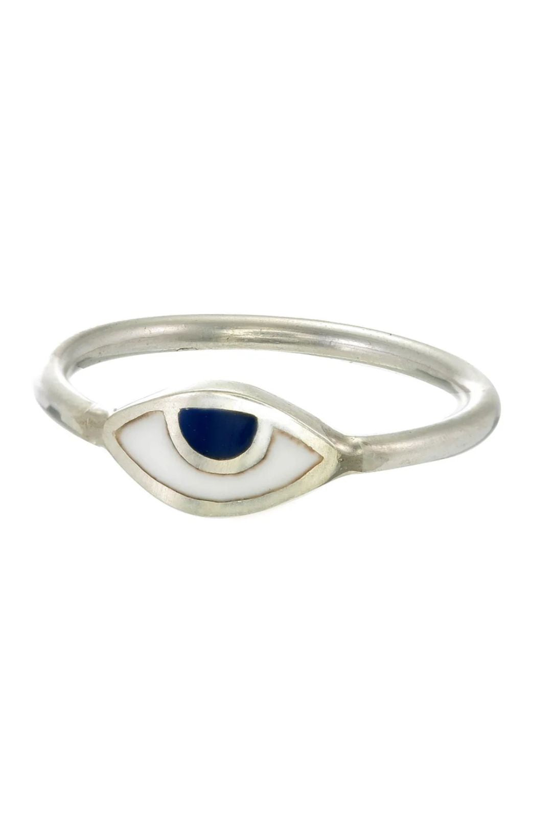 EYE SPY RING - NAVY - SILVER