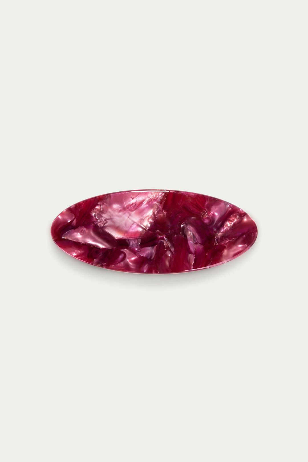 OVAL BARRETTE - POMEGRANATE