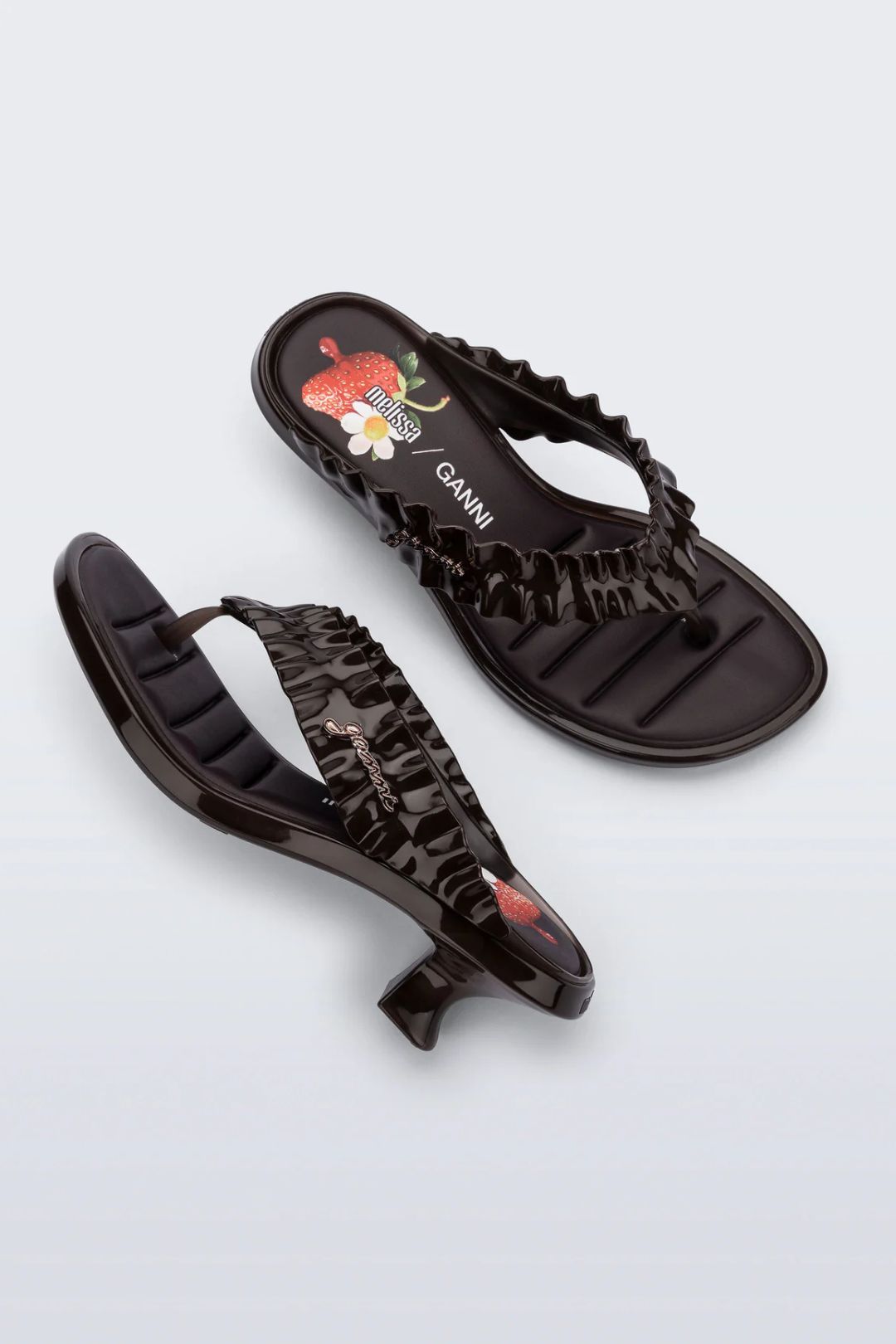 MELISSA THONG KITTEN HEEL + GANNI